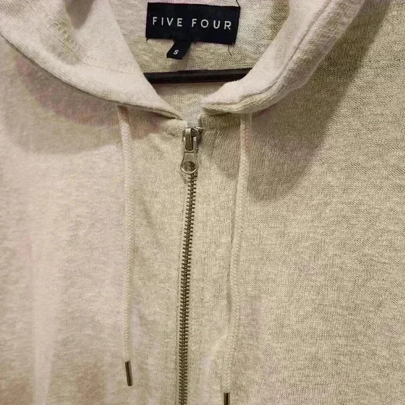 FIVE FOUR Men's Long Sleeve Zip-up Hoodie Hooded Jacket - Picture 4 of 7